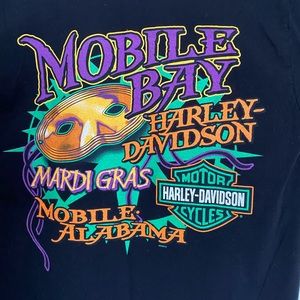 Harley Davidson T Shirt Mobile Alabama Mardi Gras Size Medium